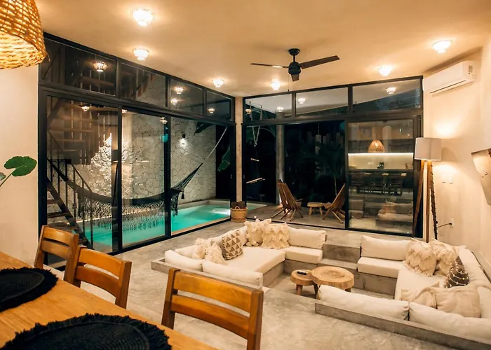 Jungle Rooftop -priv Pool-bathtub-jacuzzi 2a * Tulum