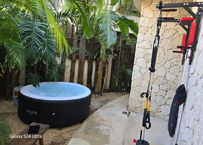 Jungle Rooftop -priv Pool-bathtub-jacuzzi 2a Pousada Tulum