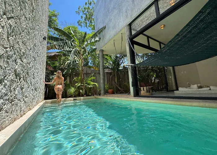 Jungle Rooftop -priv Pool-bathtub-jacuzzi 2a Tulum